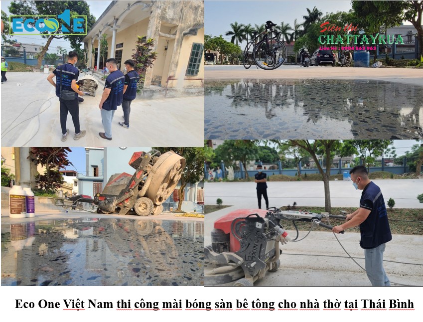 Eco One Việt Nam thi công mài bóng sàn bê tông cho nhà thờ tại Thái Bình Eco One Việt Nam thi công mài bóng sàn bê tông cho nhà thờ tại Thái Bình